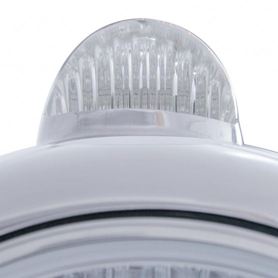 Chrome Guide 682-C Headlight Crystal H4 &amp; Dual Mode LED Signal - Clear Lens