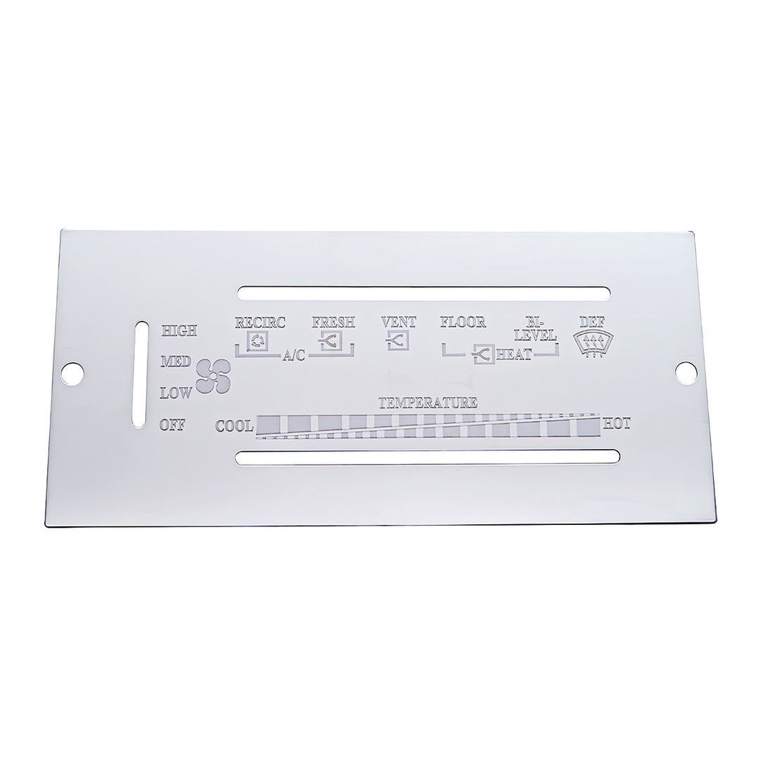 1987-1995 Peterbilt Stainless A/C Control Plate