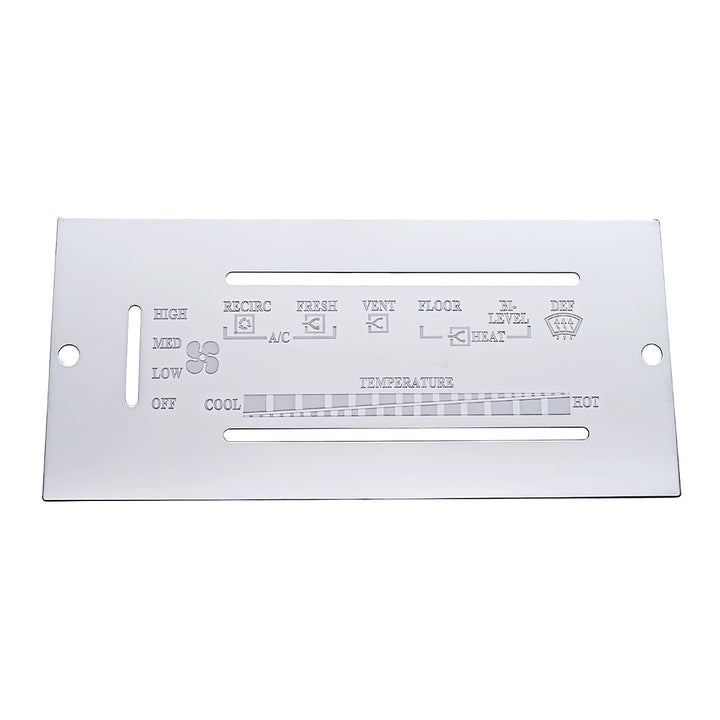 1987-1995 Peterbilt Stainless A/C Control Plate