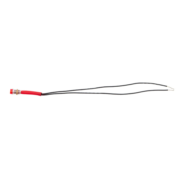 Red Mini Warning Light 16 Amp 12V 1/4" Panel Mount w/Leads 1 Pc.