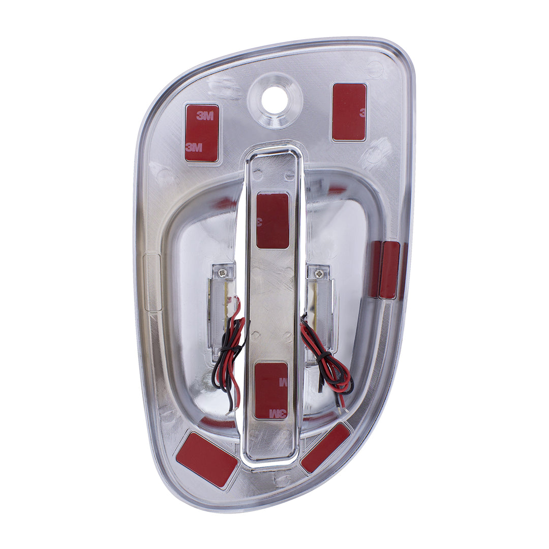 6 Red LED Chrome Door Handle Cover for Freightliner - Passenger