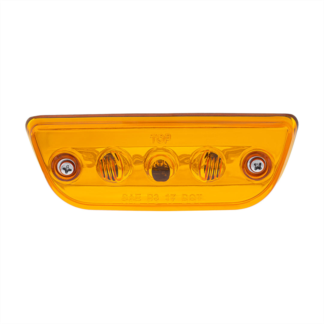 3 LED Cab Light For 2013-2021 Peterbilt 579 &amp; Kenworth T680/T770/T880 - Amber LED/Lens