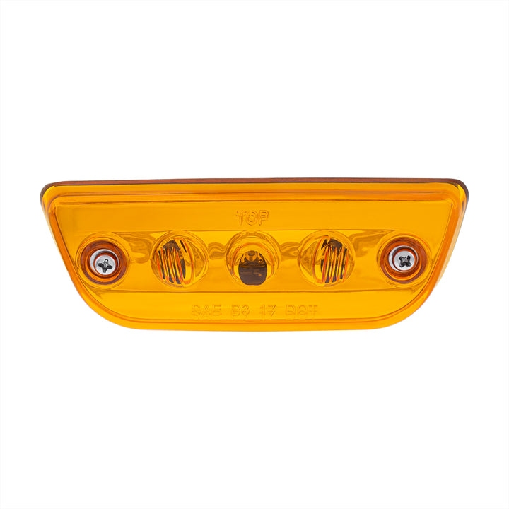 3 LED Cab Light For 2013-2021 Peterbilt 579 &amp; Kenworth T680/T770/T880 - Amber LED/Lens