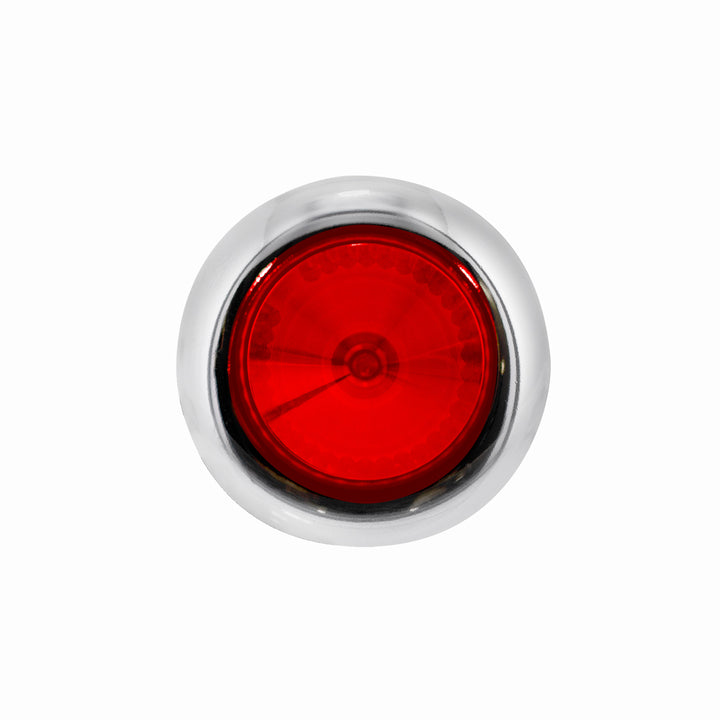 4 LED Dual Function 3/4" Mini Spike Light With Stainless Steel Bezel (Clearance/Marker) - Red LED/Red Lens