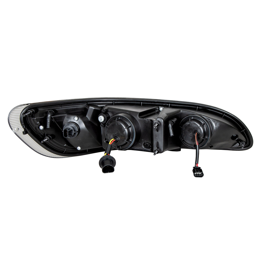 Chrome Projection Headlight W/LED Dual Function Light Bar For PB 386 (2005-2015) &amp; 387 (1999-2010) - Driver