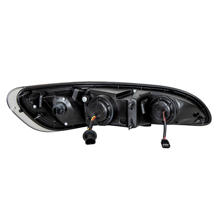 Chrome Projection Headlight W/LED Dual Function Light Bar For PB 386 (2005-2015) &amp; 387 (1999-2010) - Driver