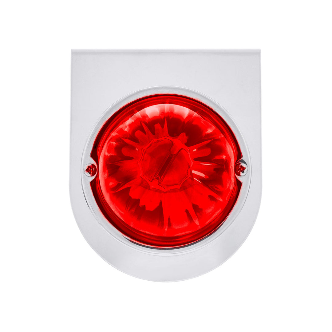 UltraBurst Glass Watermelon Light With Stainless Steel Light Bracket Kit - Red LED/Red Lens
