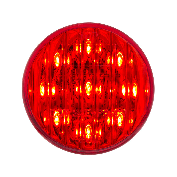 9 LED 2" Round Light (Clearance/Marker) - Red LED/Red Lens
