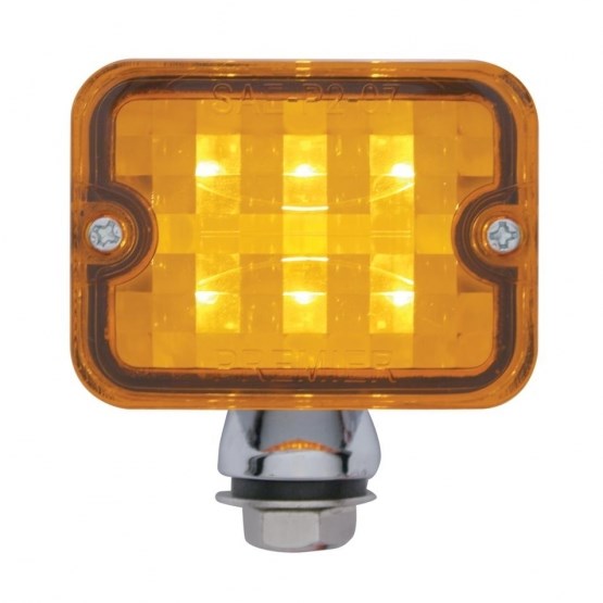 6 LED Medium Rod Light - Amber LED/Amber Lens