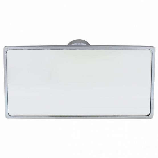 Rectangular Chrome Plated Aluminum Interior Rear View Mirror With Glue - On Mount