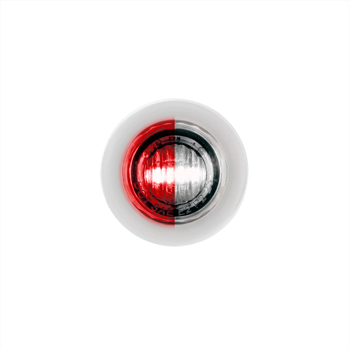 2 LED 3/4" Mini Double Fury Light (Clearance/Marker) - Red &amp; White LED/Clear Lens