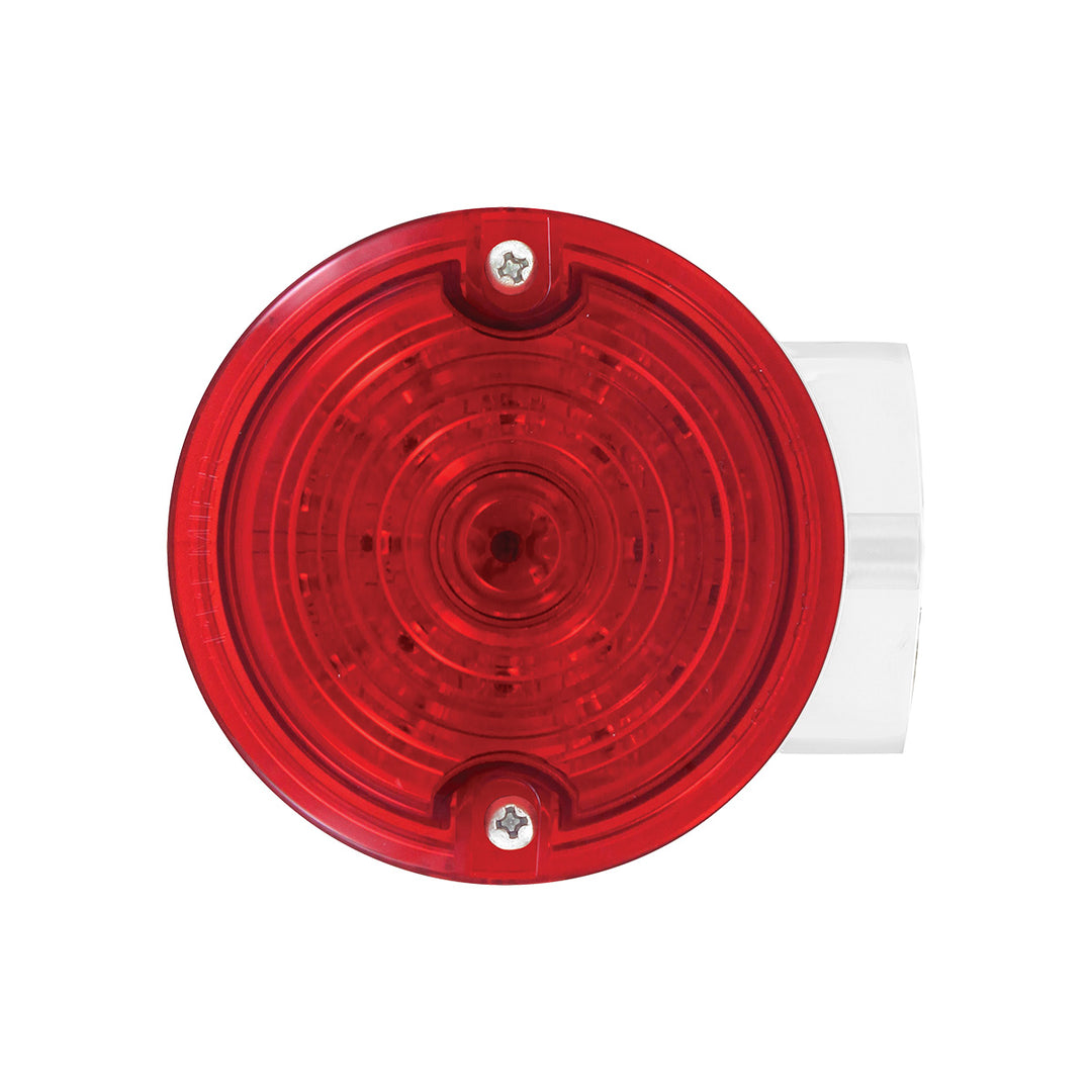 21 LED 3-1/4" Signal Light For Harley Motorcycle With Housing - Red LED/Red Lens