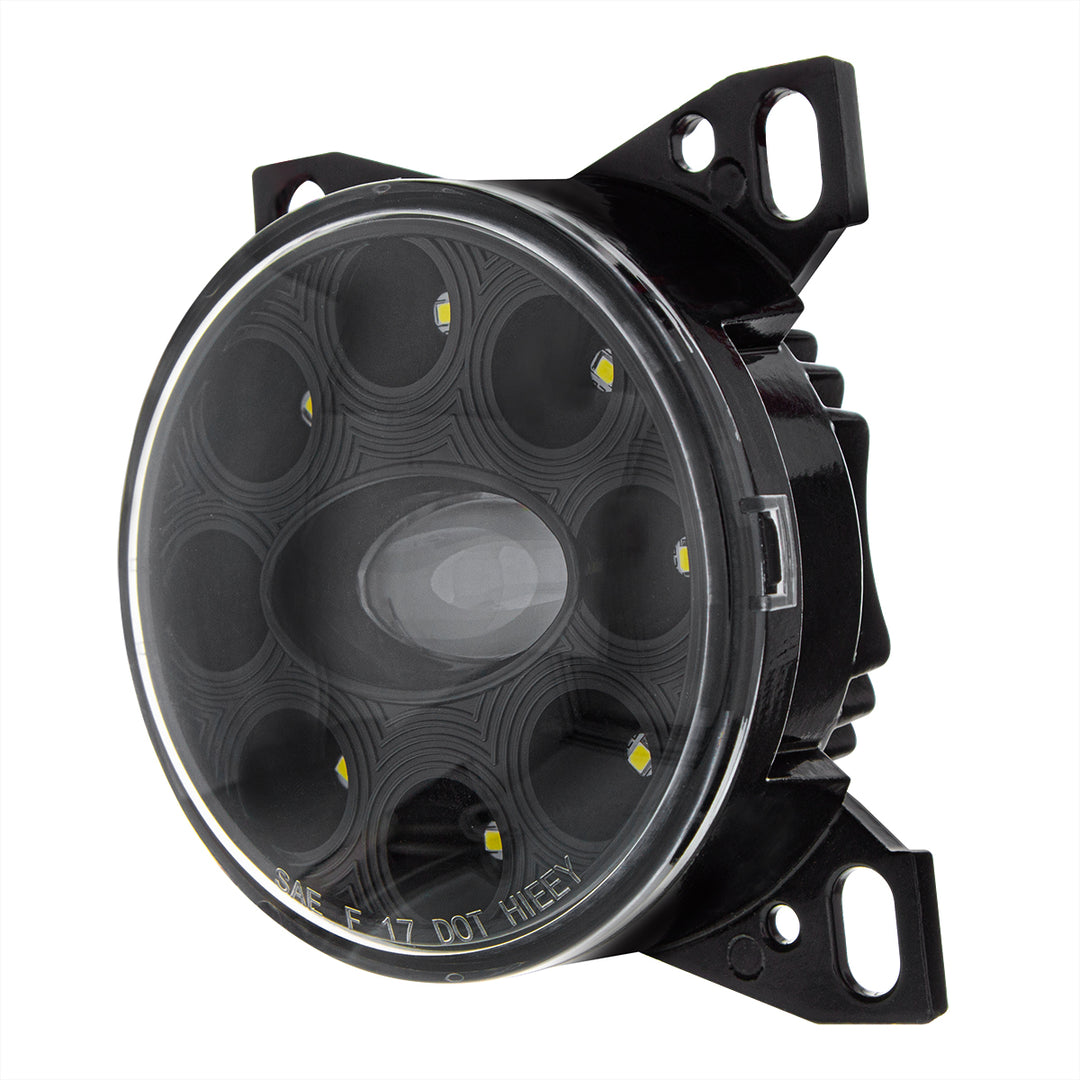9 LED Projector Fog Light With LED Position Lights For Peterbilt 579/587 &amp; Kenworth T660 - Black