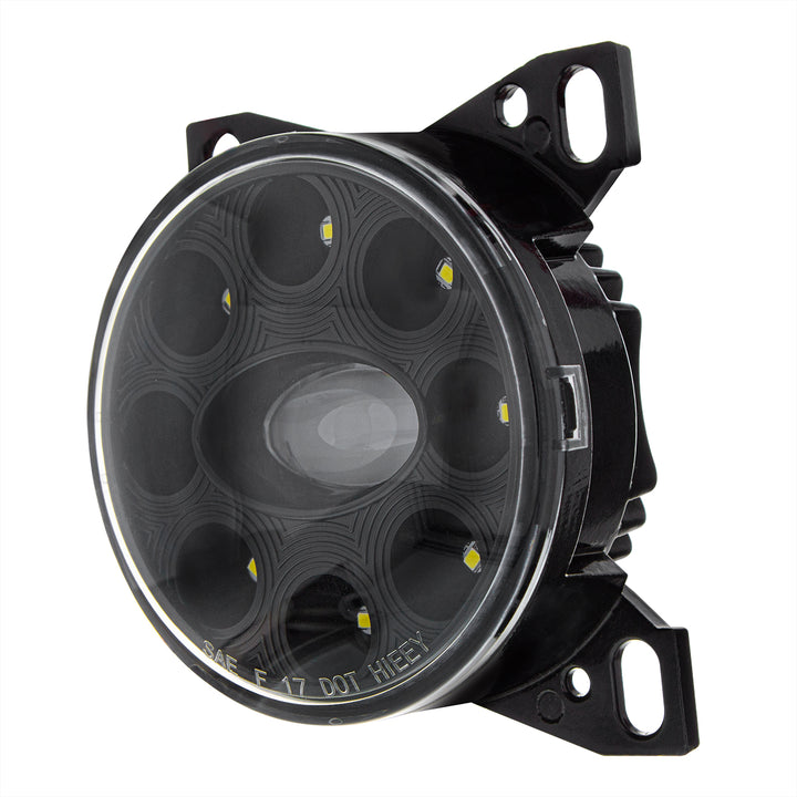 9 LED Projector Fog Light With LED Position Lights For Peterbilt 579/587 &amp; Kenworth T660 - Black