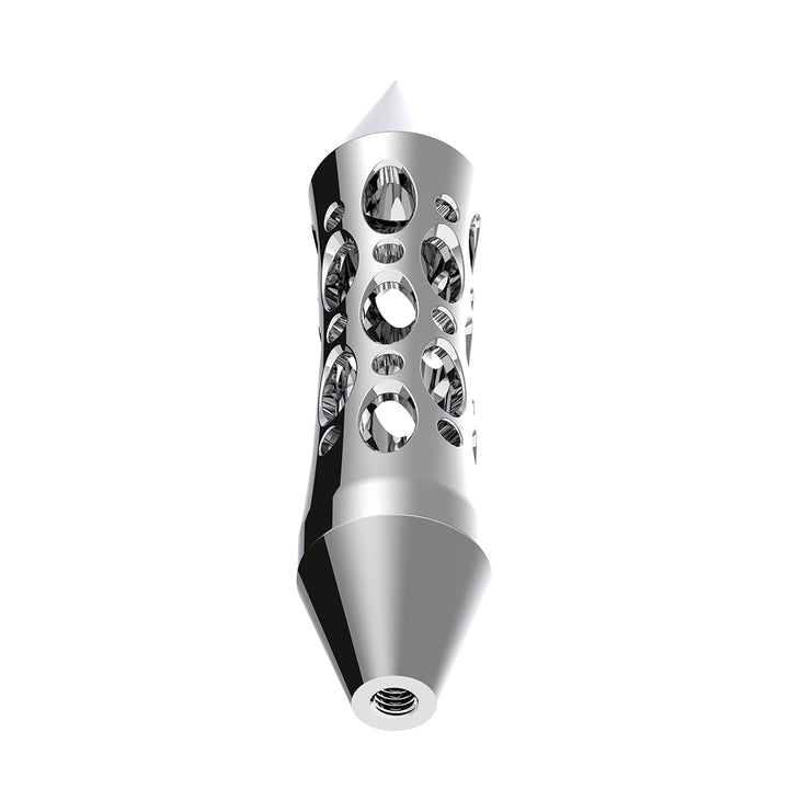 Daytona Style Spike Grip Handle With Beer Tap Adapter - Chrome
