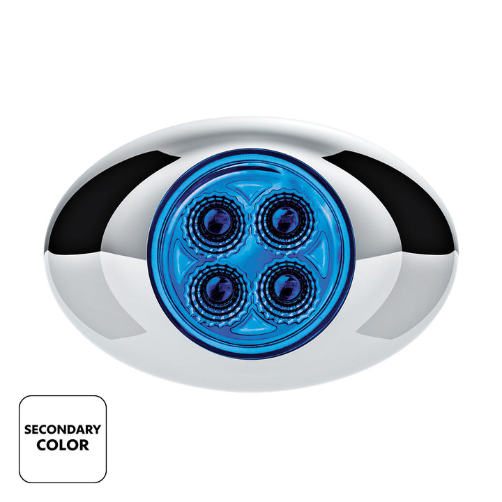 4 LED Double Fury Light (Clearance/Marker) - Red &amp; Blue LED/Clear Lens
