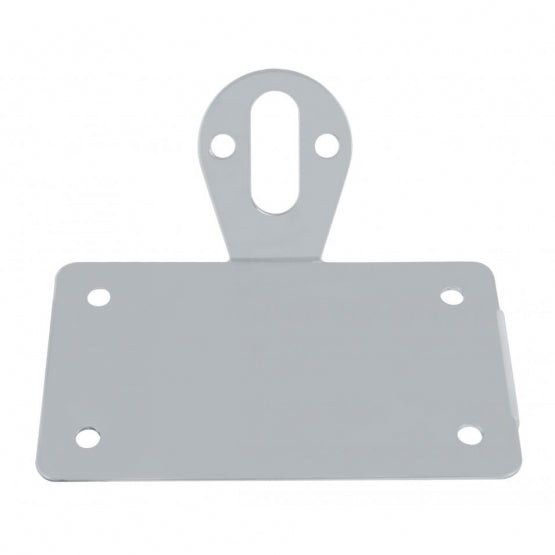 Bobber Style Horizontal Side Mount License Plate &amp; Light Bracket For Motorcycle
