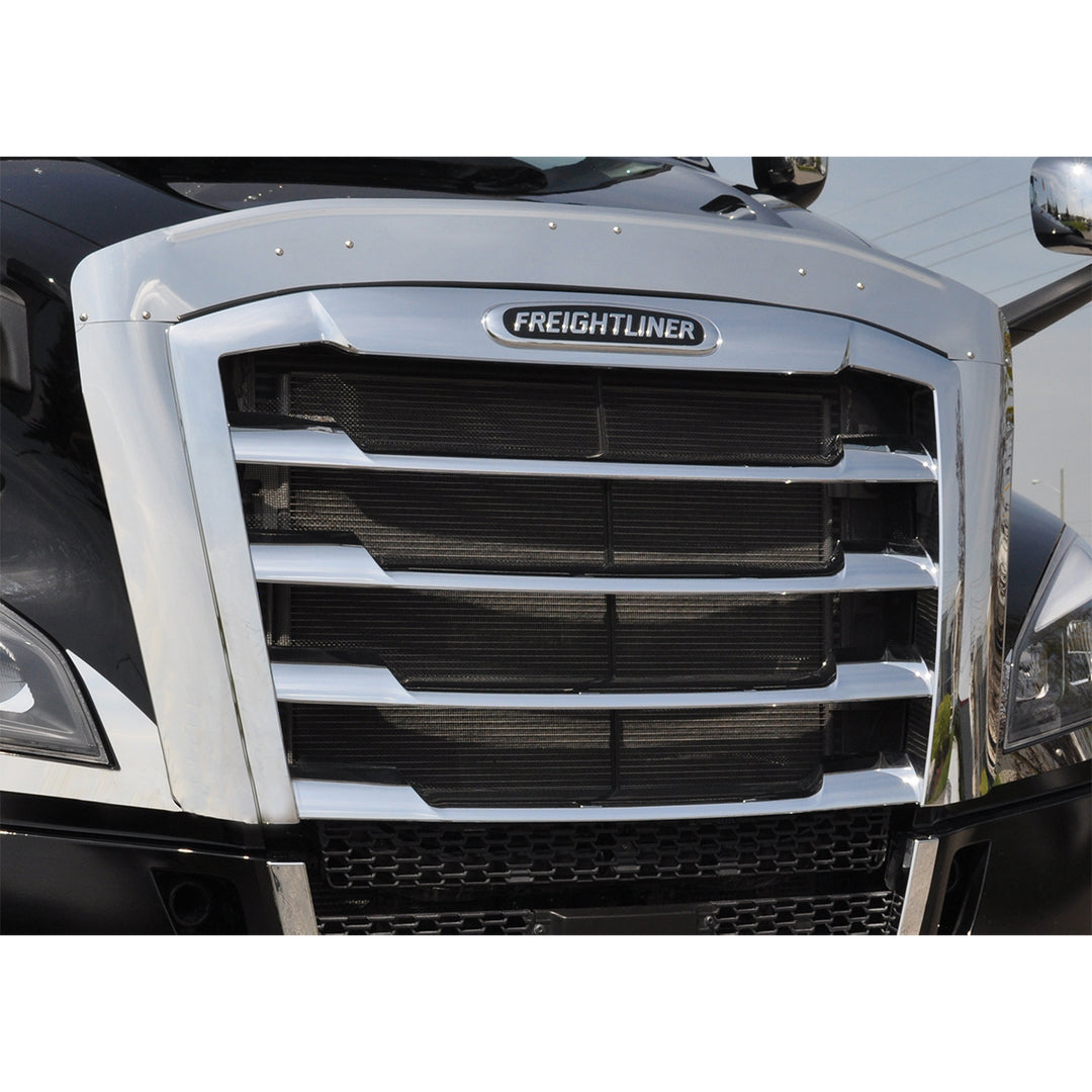 430 Stainless Steel Grille Surround With Hood Tilt Handle For 2018-2024 Freightliner Cascadia