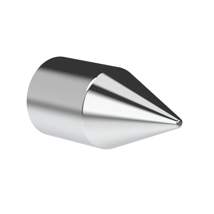 15/16" x 2-1/2" Chrome Plastic Spike Nut Cover - Push-On (Color Box of 60)