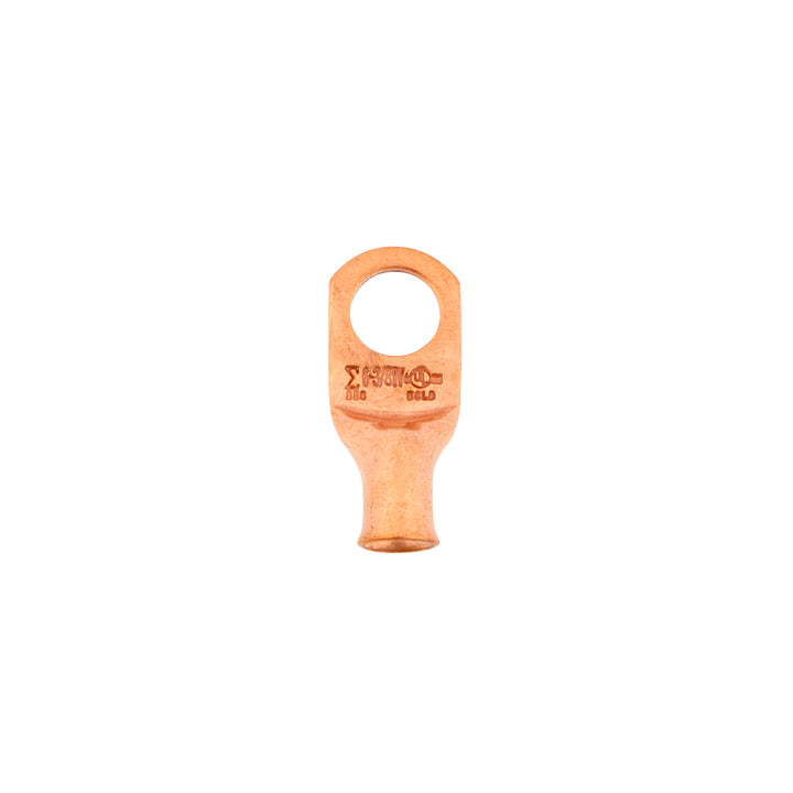6 AWG 3/8" Stud Seamless Tubular Copper Lug (5-Pack)