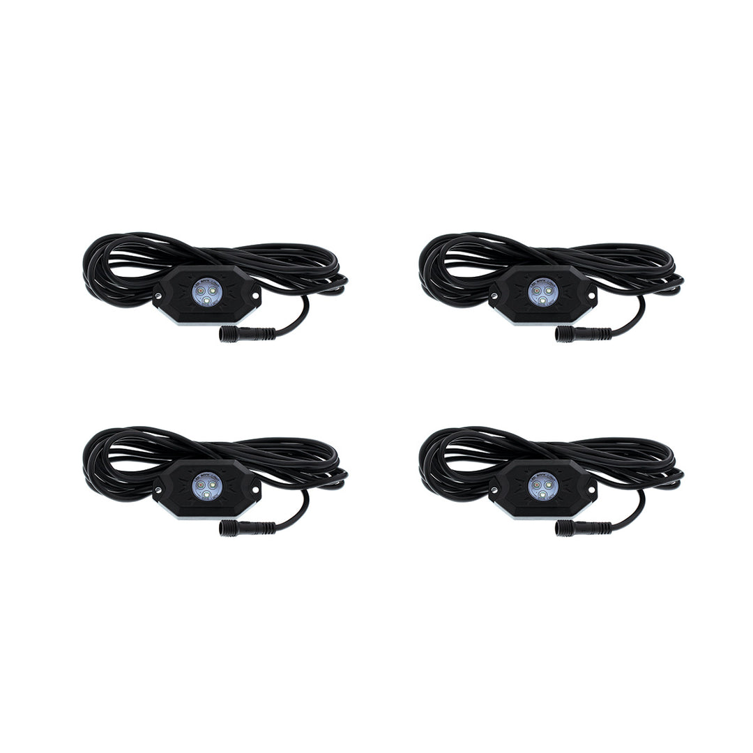 RGB Multi - Color 500 Lumen LED Rock Light 4 - Piece Kit
