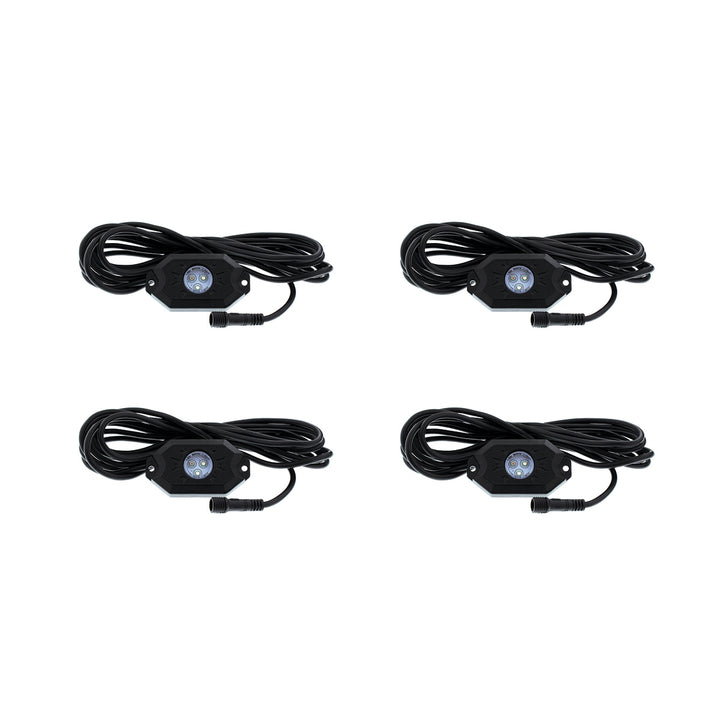 RGB Multi - Color 500 Lumen LED Rock Light 4 - Piece Kit