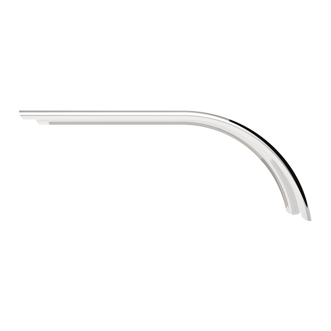 66" 430 Stainless Steel (16ga) Roll Formed Edge Smooth Half Fender - Stainless Steel Series (Pair)
