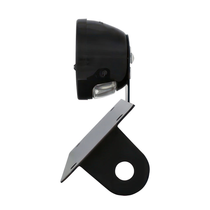 Black 1928 DUO Lamp &amp; Blue Dot Style Tail Light Assembly With Horizontal Mounting Bracket For Motorcycle