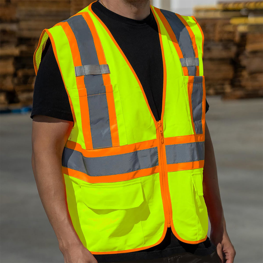 RigGear High Visibility Reflective Yellow Safety Vest - Medium