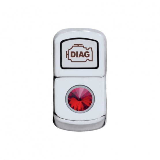 "Diagnostic" Rocker Switch Cover With Red Crystal