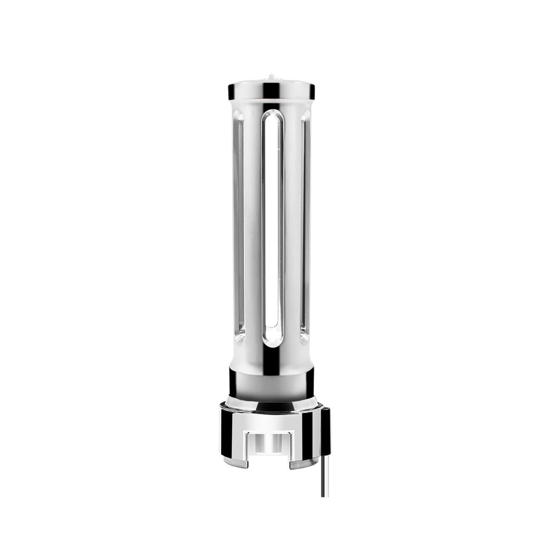 Thread-On Chrome Sonoma Style Gearshift Knob With LED 13/15/18 Speed Adapter - Clear Crystal/White LED