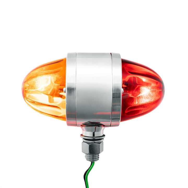 UltraBurst Chrome Double Face Glass Watermelon Light - Amber &amp; Red LED/Amber &amp; Red Lens
