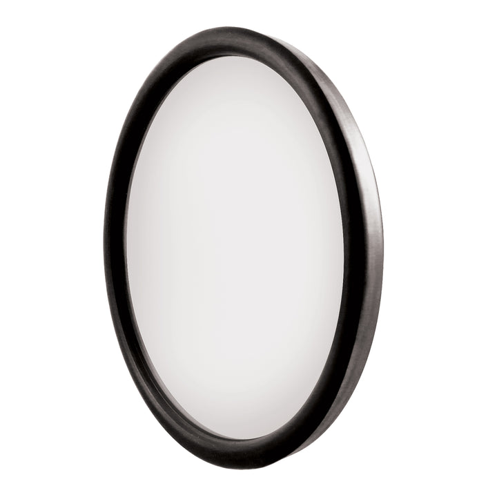 8-1/2" 430 Stainless Steel Heated 320R Convex Mirror - Centered Mounting Stud