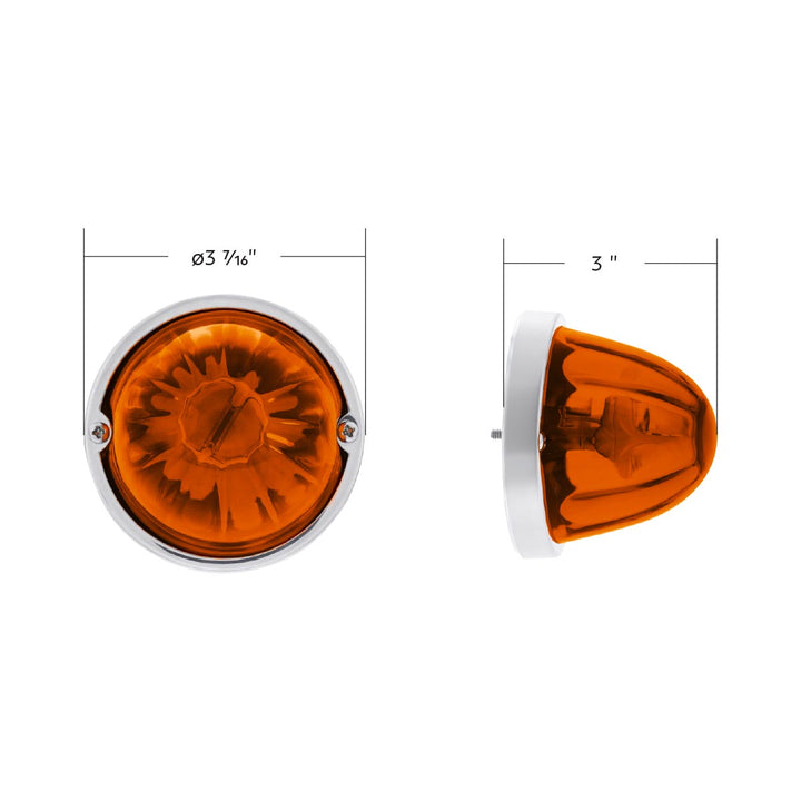 UltraBurst Glass Watermelon Light Flush Mount Kit - Amber LED/Dark Amber Lens