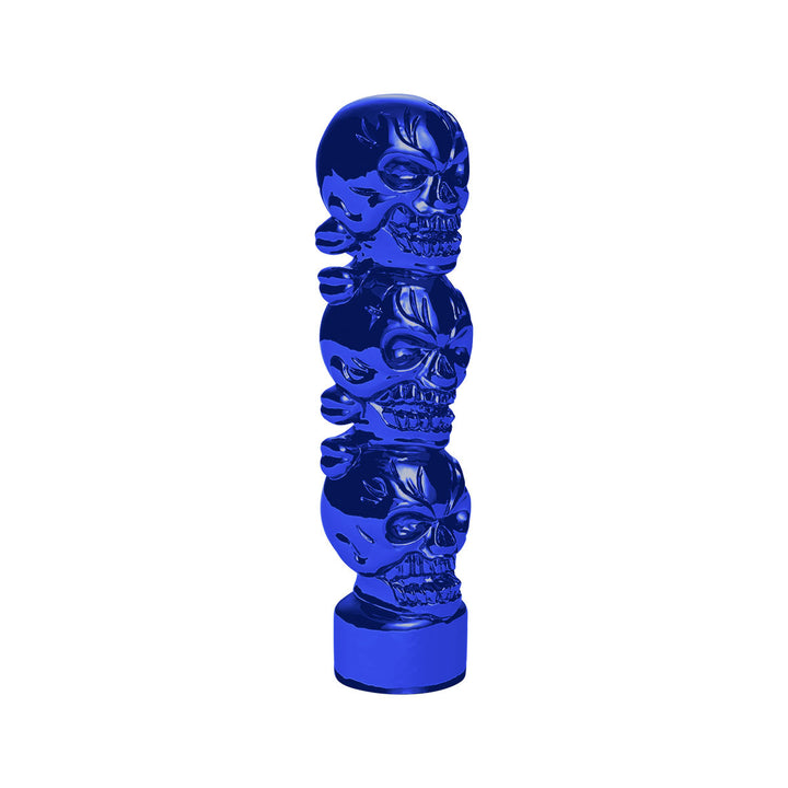 1/2" - 13 Thread-On 3 Skull Candy Color Shift Knob - Indigo Blue