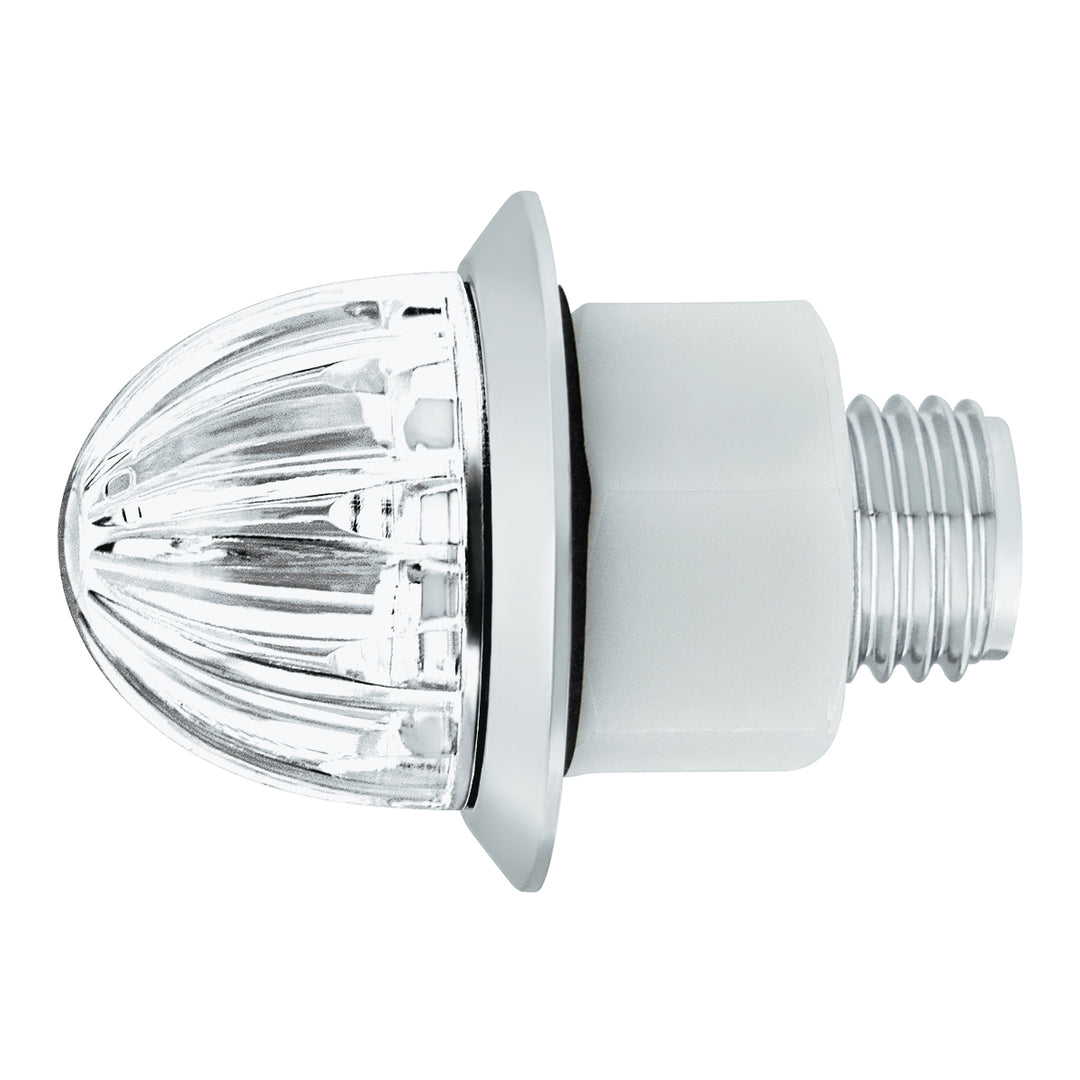 2 LED Dual Function 1-1/8" Watermelon Light (Clearance/Marker) - White LED/Clear Lens