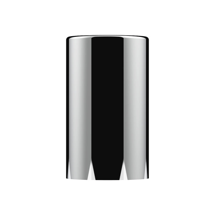 33mm x 3-1/2" Chrome Plastic Cylinder Nut Covers - Thread-On (Color Box of 10)