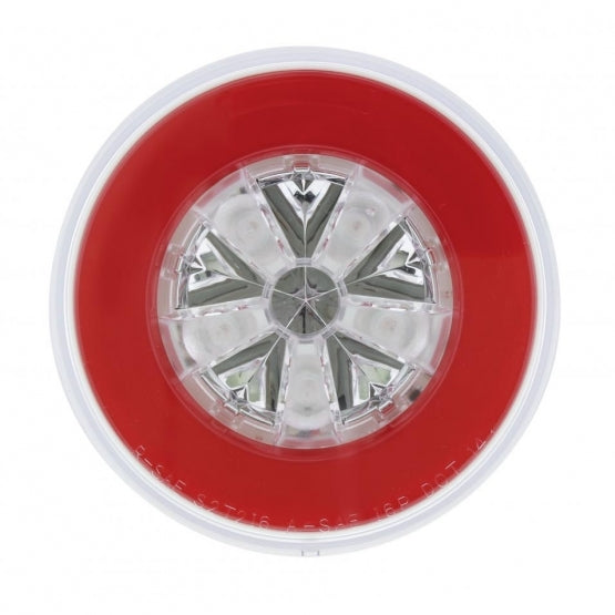 18 LED 4" Round GloLight (Stop, Turn &amp; Tail) - Red LED/Red Lens (Bulk)