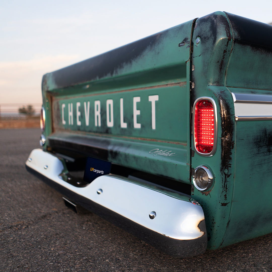 Chrome Bumper For 1963-66 Chevy &amp; GMC Fleetside Truck, Rear