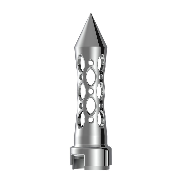 Thread-On Daytona Style Spike Gearshift Knob With LED 13/15/18 Speed Adapter - Chrome/Red LED