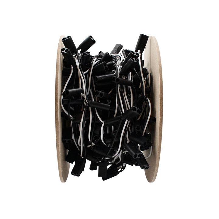 150 Count 2 - Prong Female Bullet Plugs 16G Wire Harness Roll - 75&
