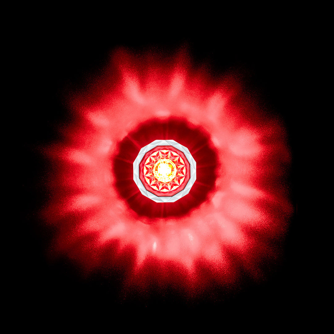 2 LED Dual Function Mini Crystal Watermelon Light (Clearance/Marker) - Red LED/Clear Lens