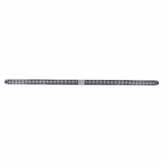 Dual 14 LED 12" Reflector Light Bars With Bezel - Red LED/Clear Lens