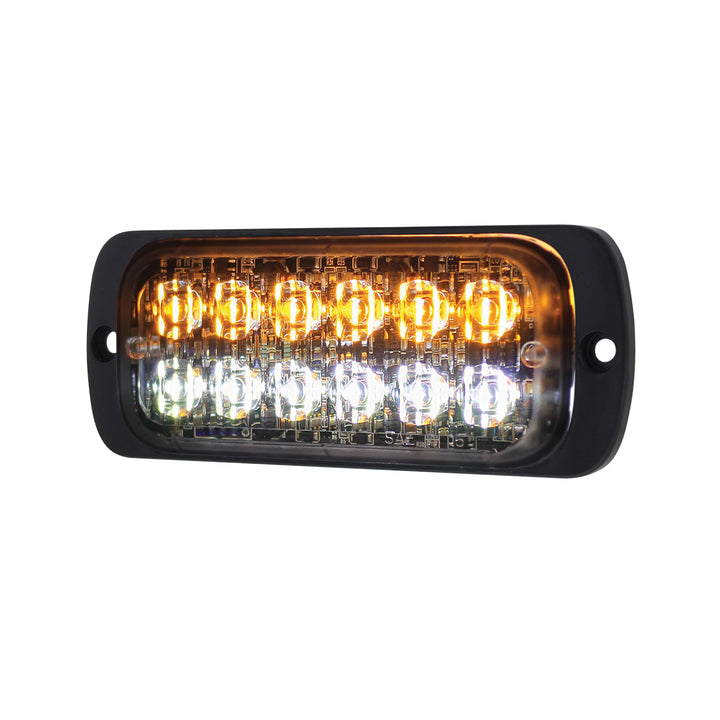 12 High Power LED Super Thin Warning Light - Amber LED &amp; White LED (Bulk)