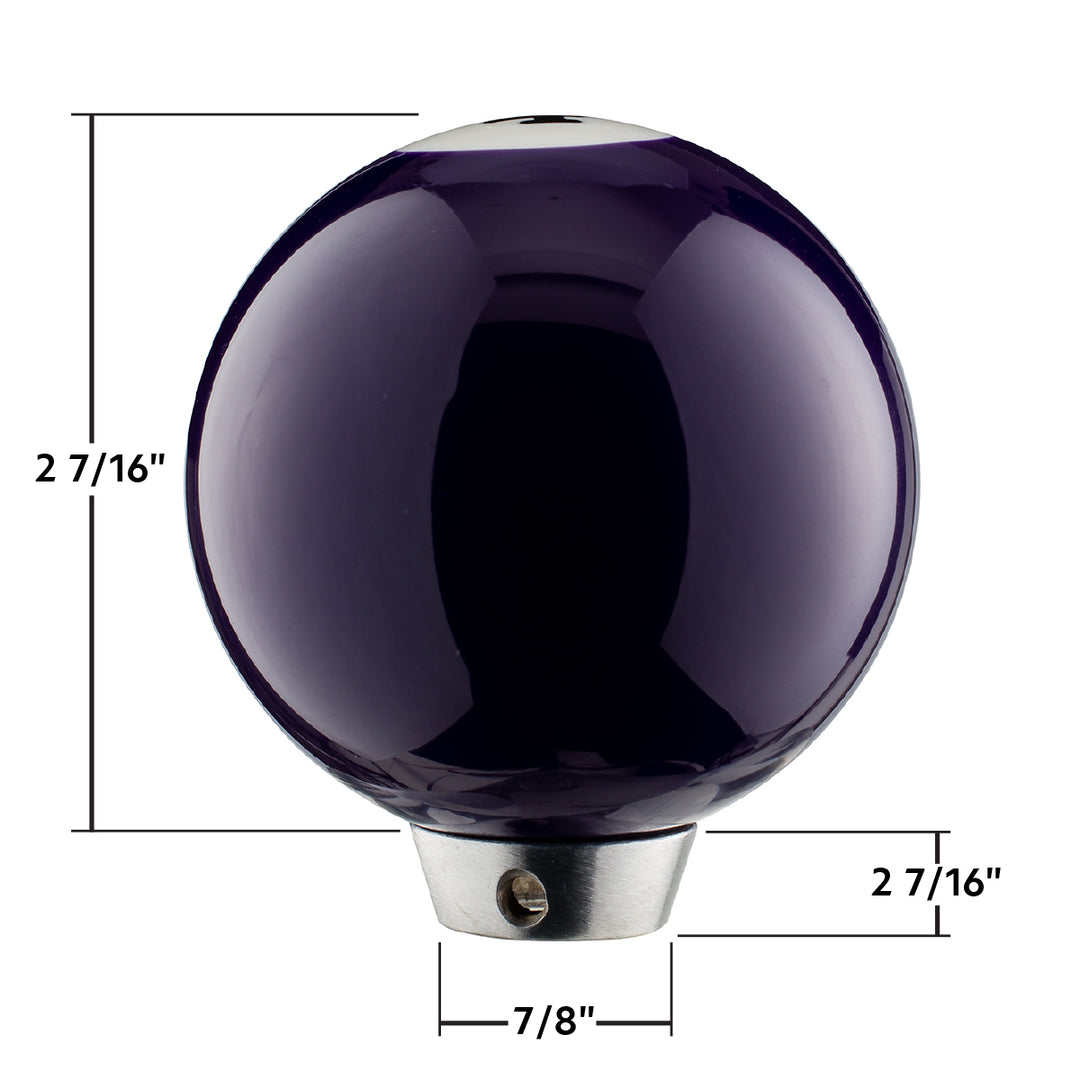 Number 4 Pool Ball Gearshift Knob - Gloss Purple