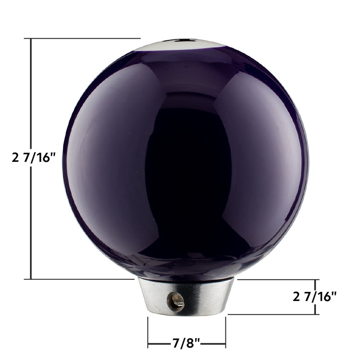 Number 4 Pool Ball Gearshift Knob - Gloss Purple