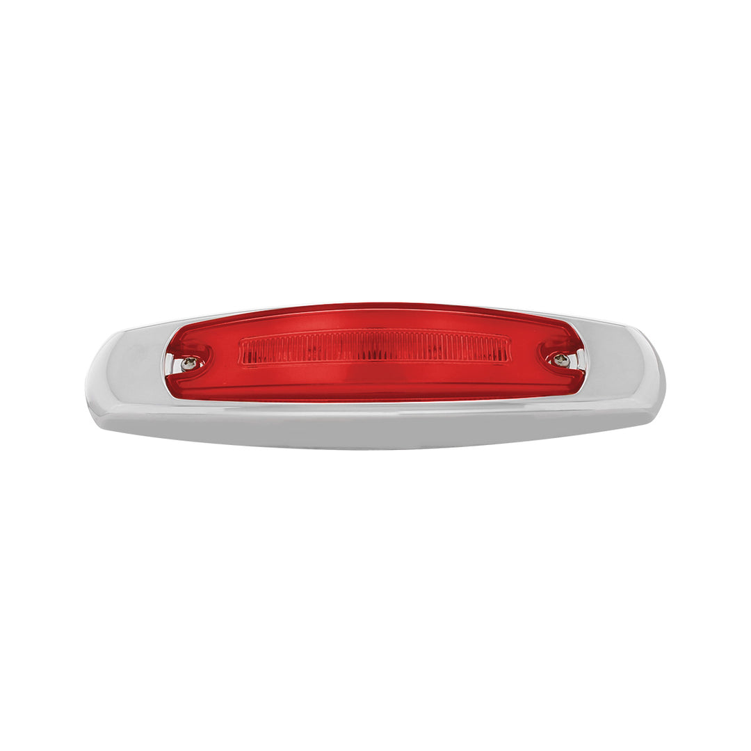 16 LED Rectangular GloLight With Bezel (Clearance/Marker) - Red LED/Red Lens (Bulk)