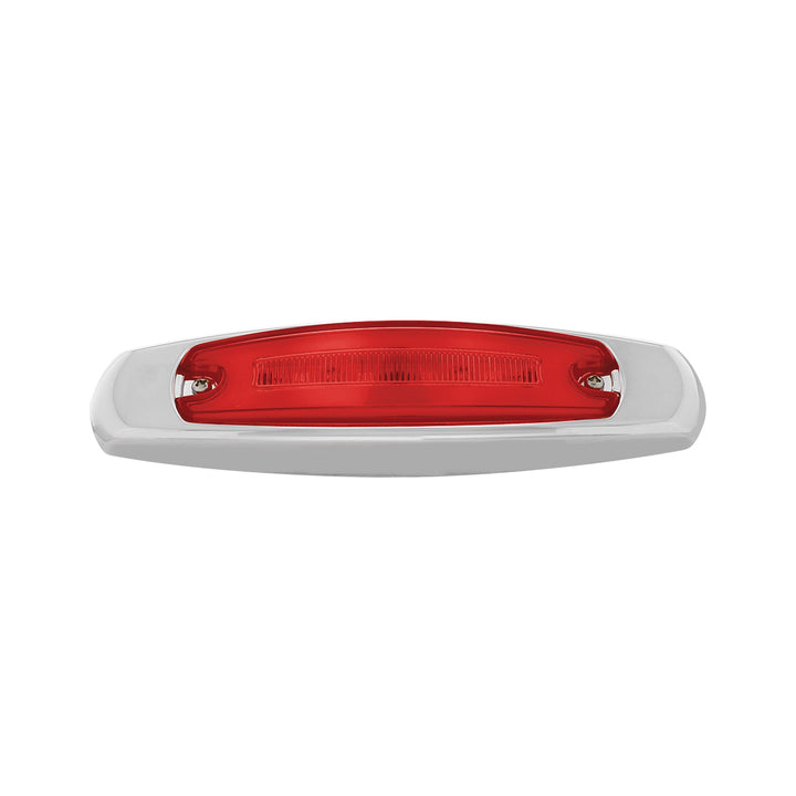 16 LED Rectangular GloLight With Bezel (Clearance/Marker) - Red LED/Red Lens (Bulk)