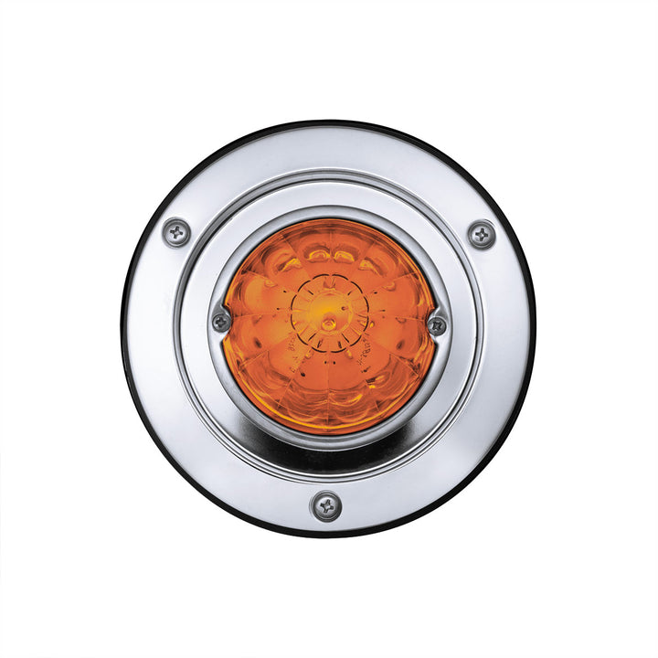 17 LED Dual Function Watermelon Light Sleeper Bunk Kit With 304 Stainless Steel Bezel - Amber LED/Amber Lens