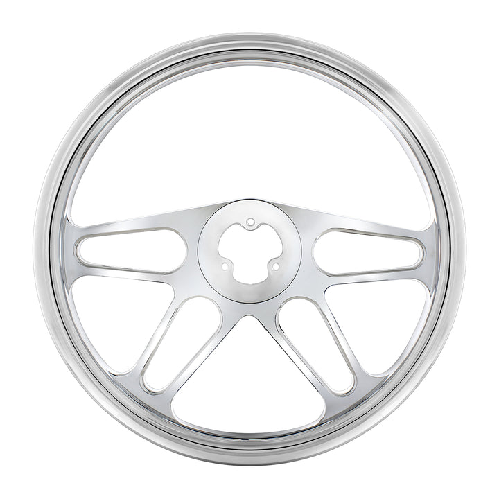 18" Chrome Aluminum "4 - Spoke" Style Steering Wheel